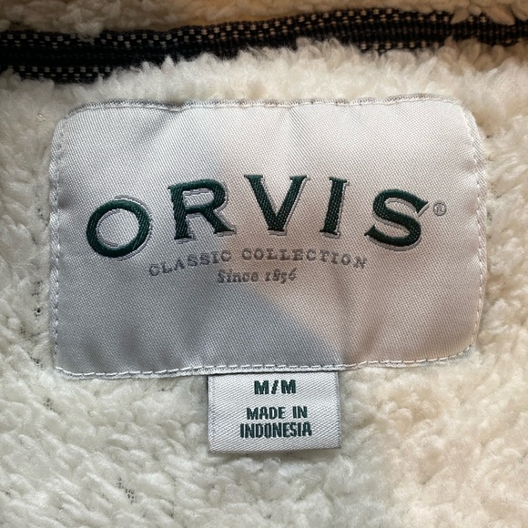 Orvis Brighton Sherpa Lined 1/4 Zip Pullover Sweater: Size Medium - Picture 10 of 11